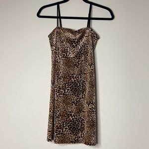 Cheetah Print Velvet Dress Size Medium